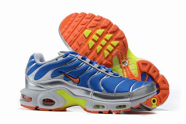 Nike Air Max Plus Tn Men's Running Shoes Blue Silver Orange-23 - Click Image to Close